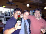 Harlan and Harvey and Serge Baudot at All-Bar-One.jpg (58551 bytes)